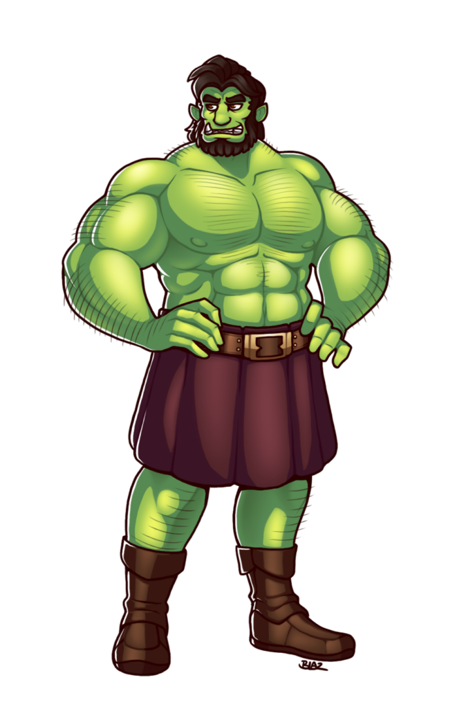 handsome orc sketch 1